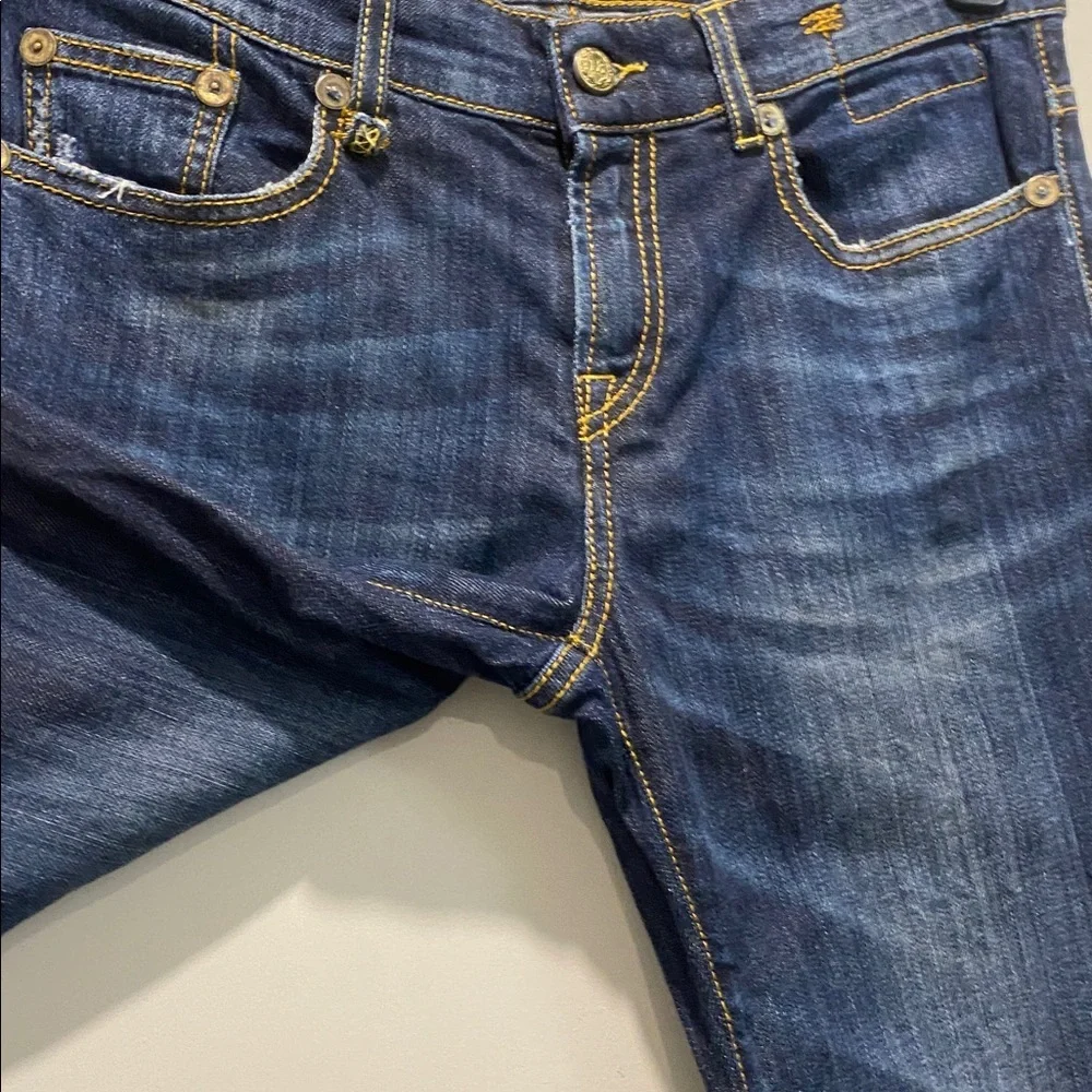 R13 Relaxed Skinny Jeans Blue Made in Italy Sz 25 Tapered Ankle - Picture 5 of 16